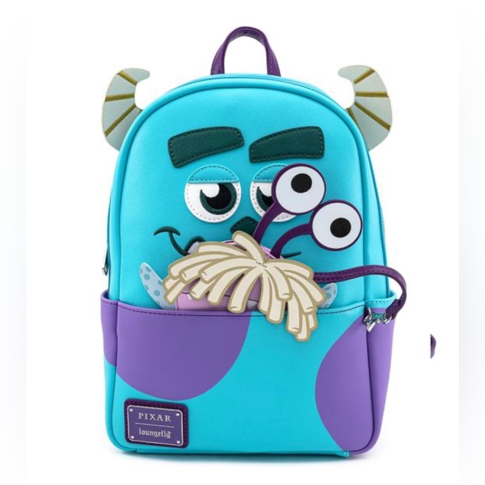 Loungefly Pixar Monsters Inc. Sulley Cosplay Mini Backpack with Boo Coin Purse